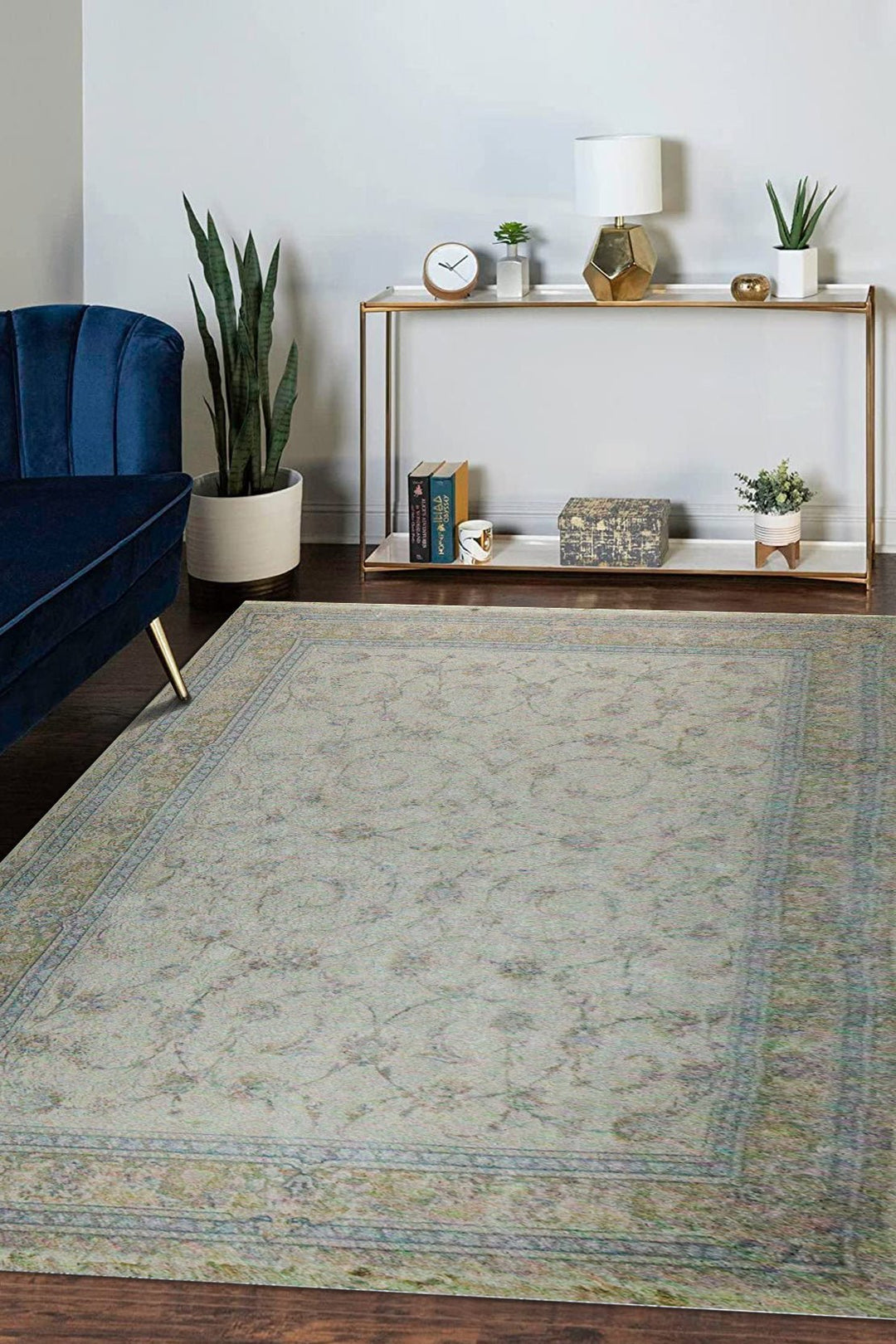 Turkish Modern Silk 1200 Rug - Beige - 8.2 X 11.4 Ft- Resilient Construction For Long-Lasting Use - V Surfaces