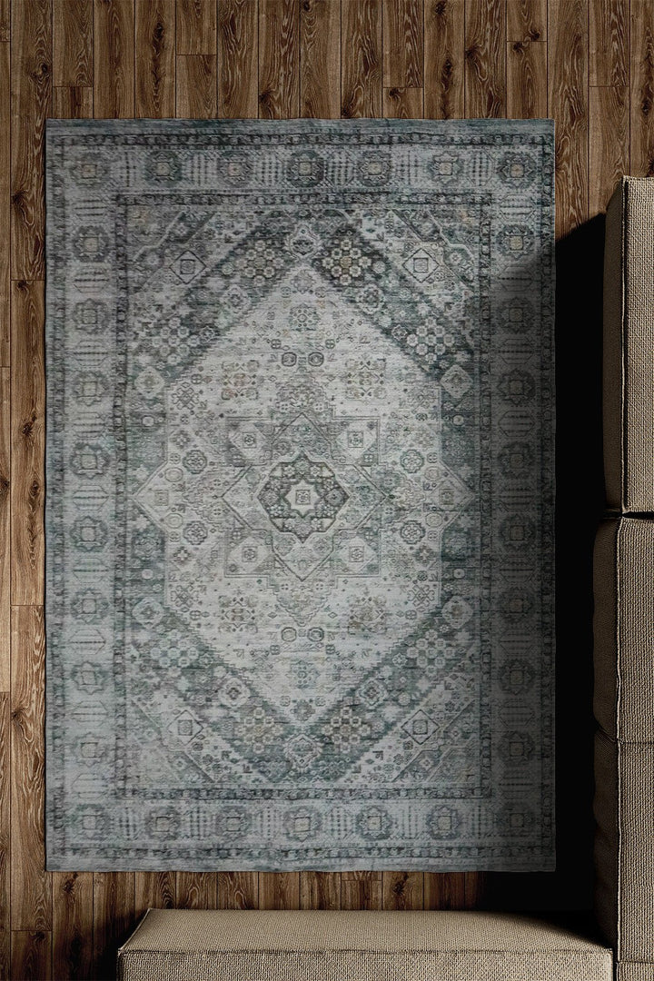 Turkish Modern Sunrise Rug - Gray - 5.2 x 7.5 FT - Superior Comfort, Modern Style Accent Rugs - V Surfaces