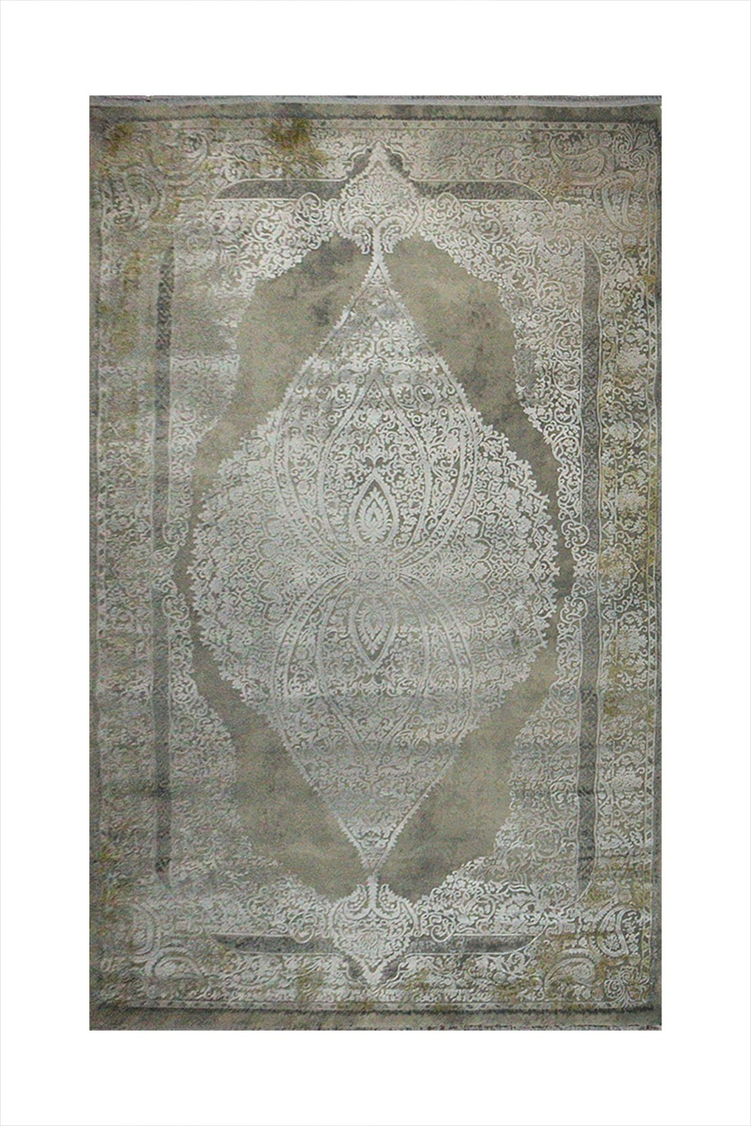 Turkish Modern Sunrise Rug - Gray - 6.5 x 9.5 FT- Resilient Construction for Long-Lasting Use - V Surfaces