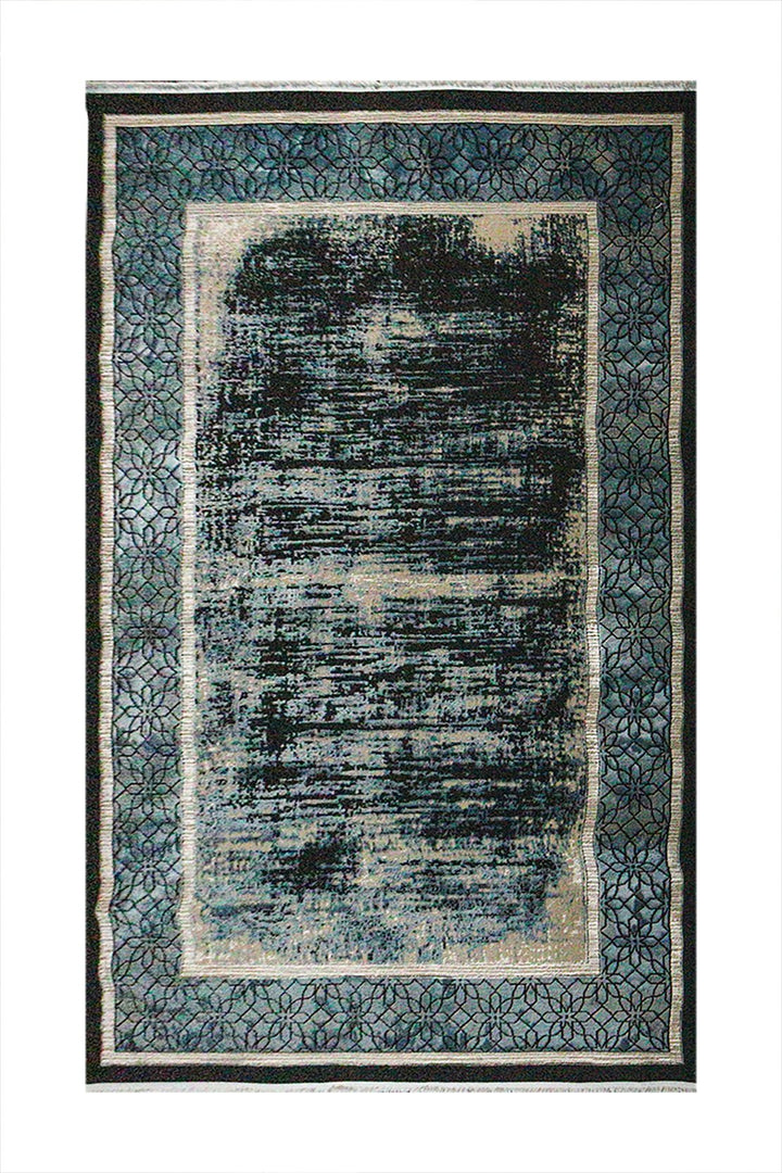 Turkish Modern Vk-Gem Rug - Black - 6.5 X 9.5 Ft- Sleek And Minimalist For Chic Interiors - V Surfaces