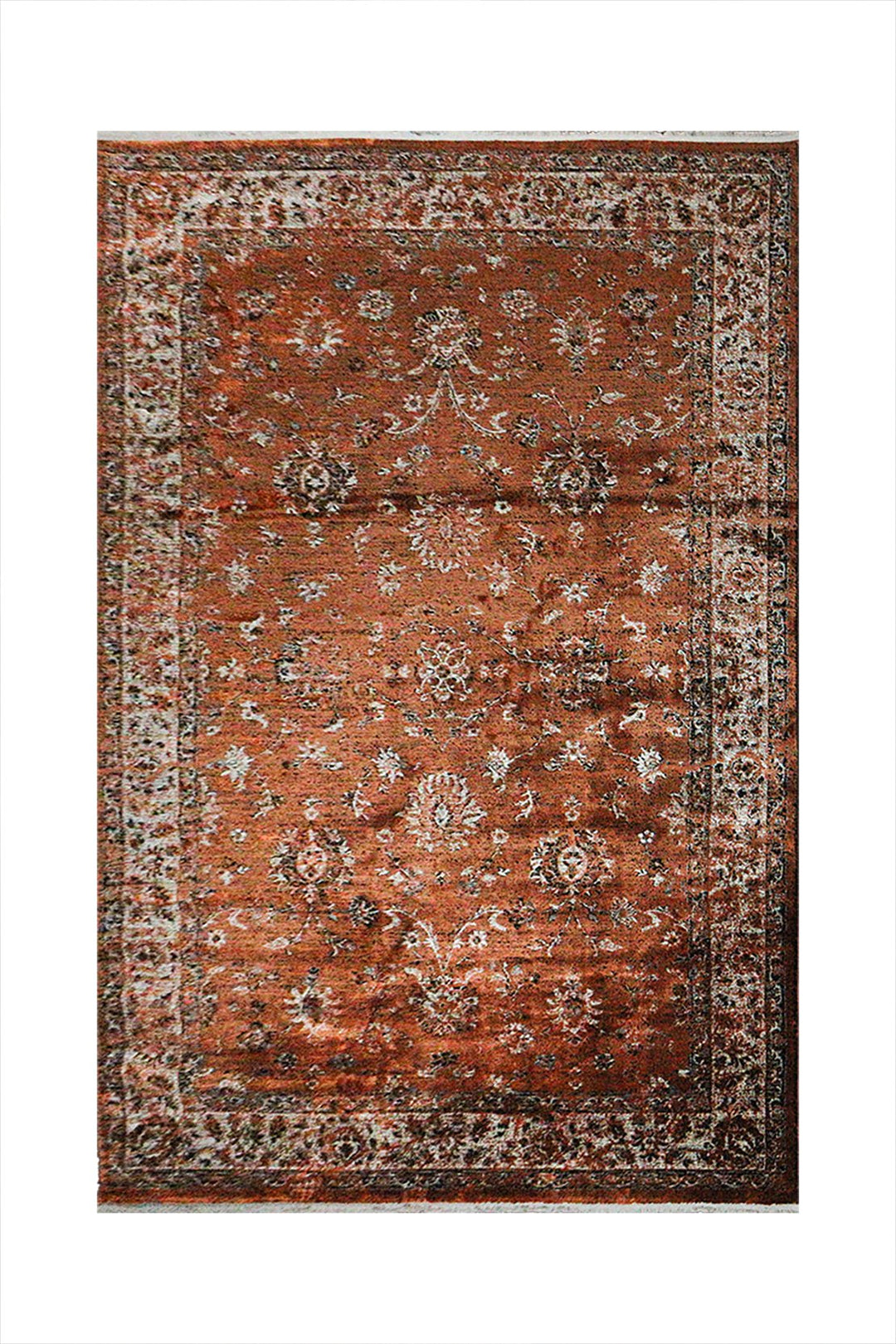 Turkish Modern Vk-Gem Rug - Pesrose - 6.5 X 9.5 Ft- Sleek And Minimalist For Chic Interiors - V Surfaces