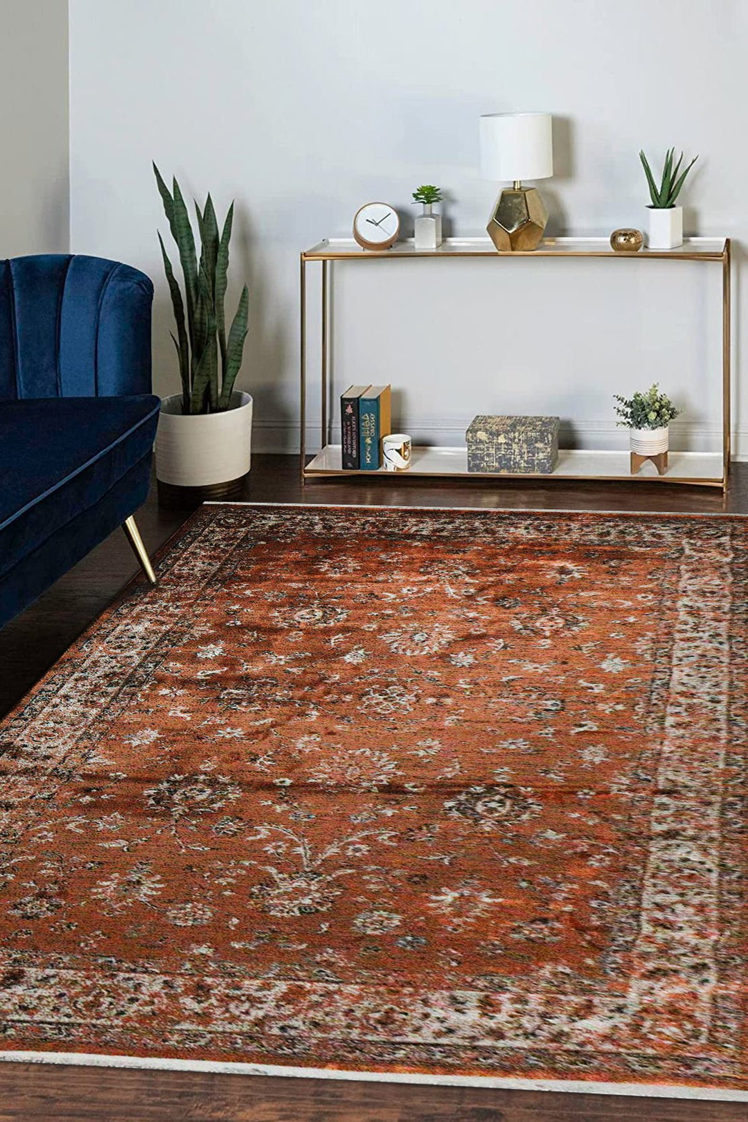 Turkish Modern Vk-Gem Rug - Pesrose - 6.5 X 9.5 Ft- Sleek And Minimalist For Chic Interiors - V Surfaces