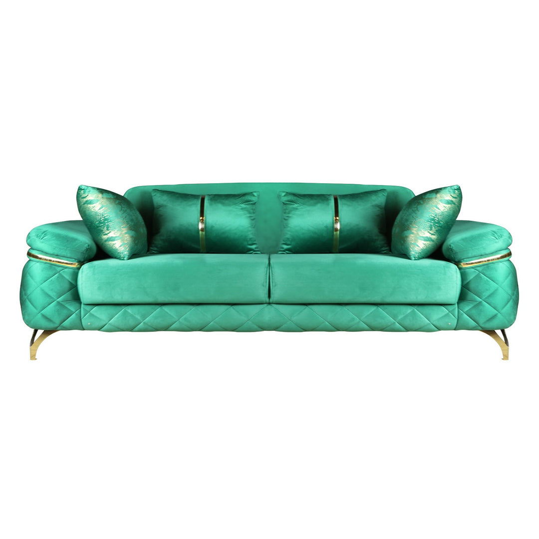 TURKISH ORLANDO SOFA, SET OF SEVEN SEATERS, GREEN - V Surfaces