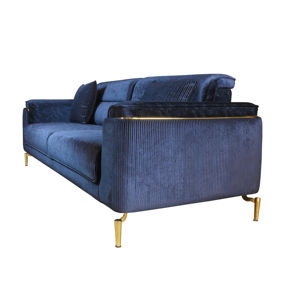 Turkish Petra Sofa, Set of Seven Seaters, Blue - V Surfaces