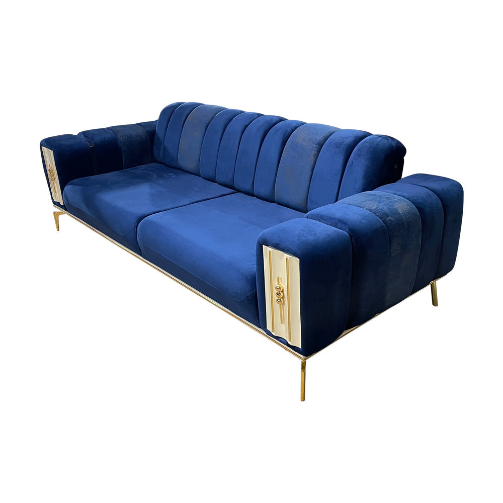 Turkish Petra Sofa, Set of Seven Seaters, Blue - V Surfaces