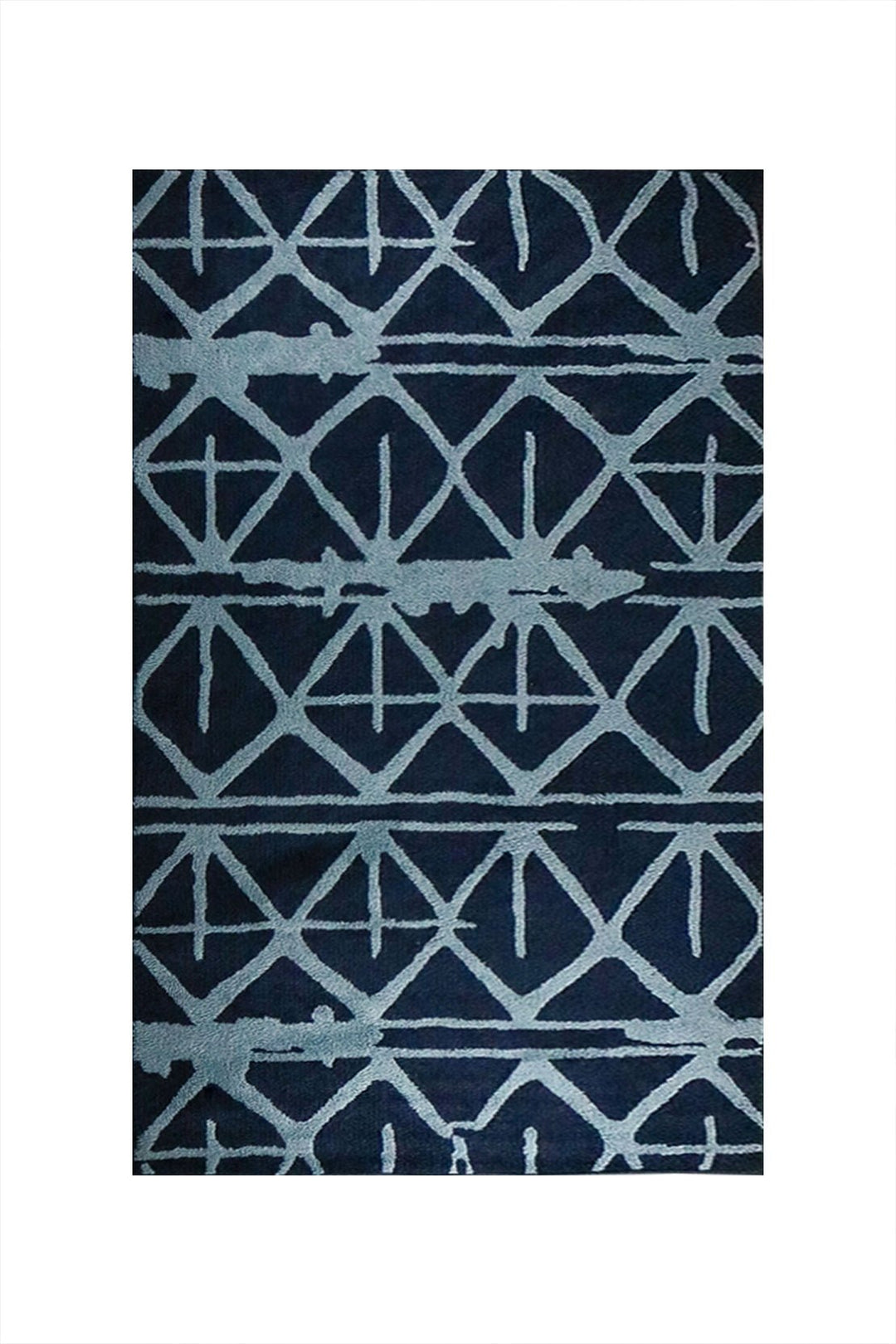 Turkish Plush and Soft Festival WD Shaggy Rug -5.3 x 7.5 FT - Blue - Fluffy Furry Floor Decor Shaggy Rug - V Surfaces