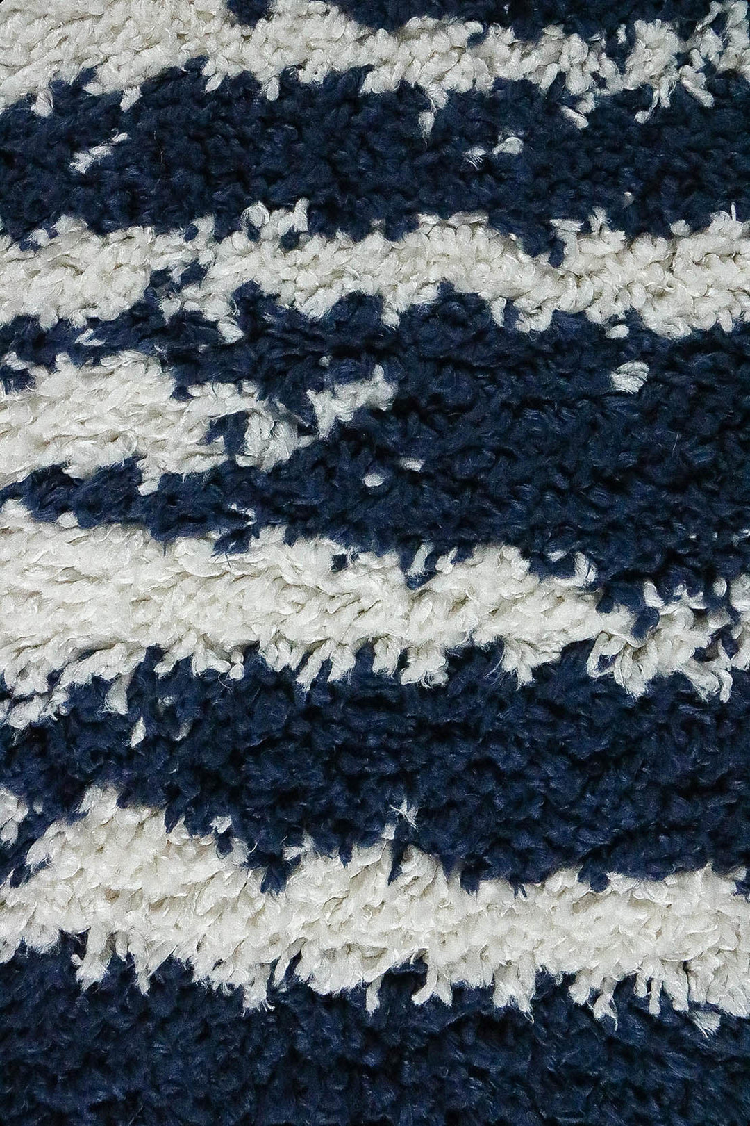 Turkish Plush and Soft Festival WD Shaggy Rug -5.3 x 7.5 FT - Cream and Blue - Fluffy Furry Floor Decor Shaggy Rug - V Surfaces