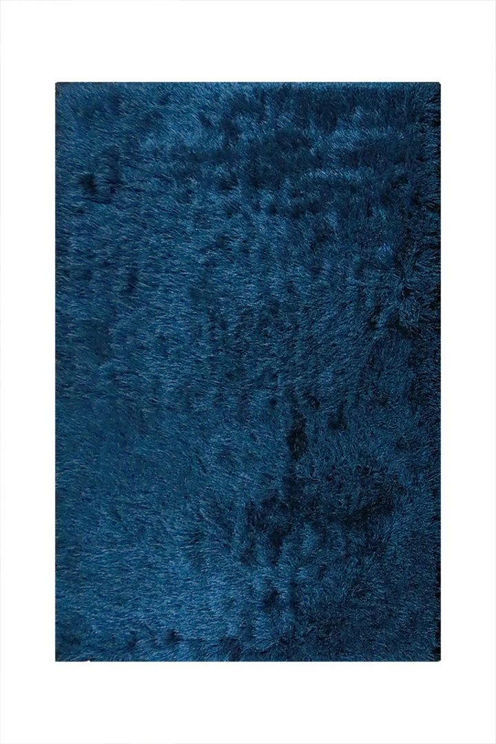 Turkish Plush and Soft Heaven Shaggy Rug - Blue - 3.9 x 5.5 FT - Fluffy Furry Floor Decor Rug Heaven Shaggy - V Surfaces