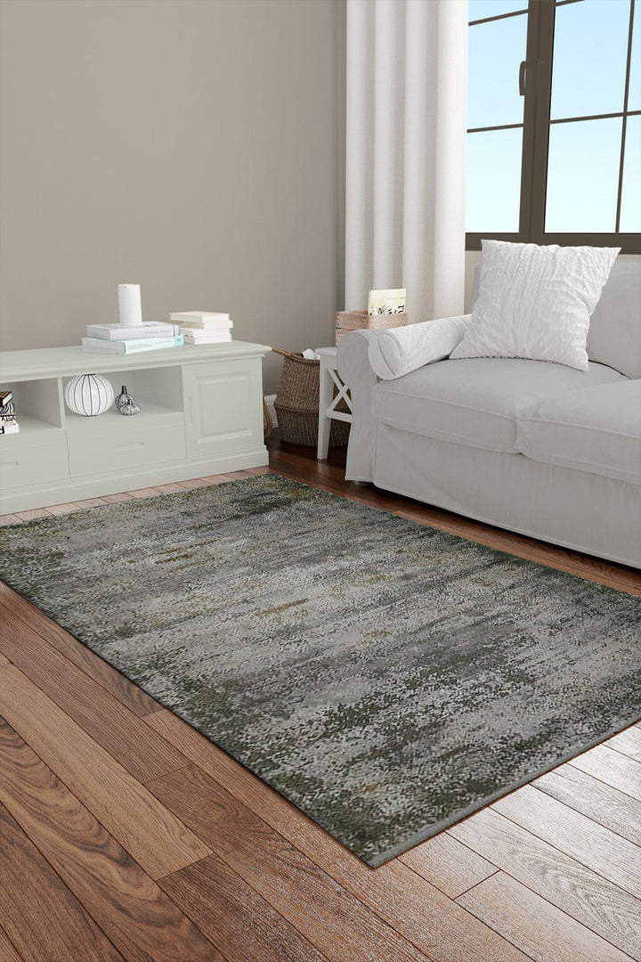 Turkish Premium and Modern Voyage Rug - 3.28 x 6.56 FT - Green - Superior Comfort Elegant and Luxary Style Accent - V Surfaces