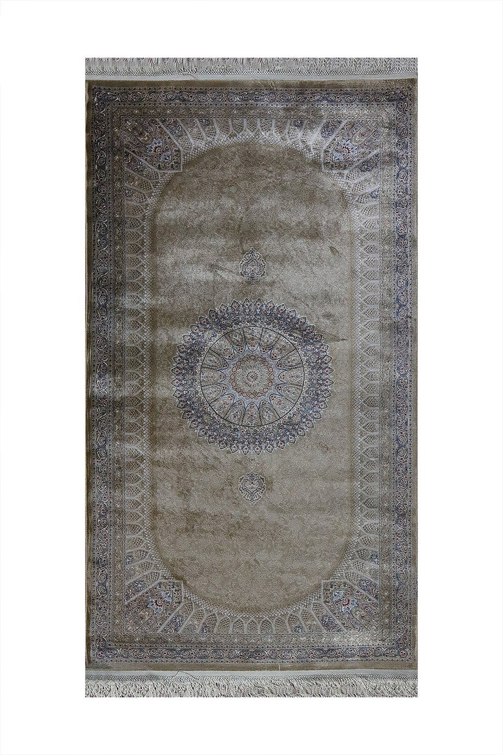 Turkish Premium Ottoman Rug - Beige - 2.6 x 4.9 FT - Resilient Construction for Long-Lasting Use - V Surfaces
