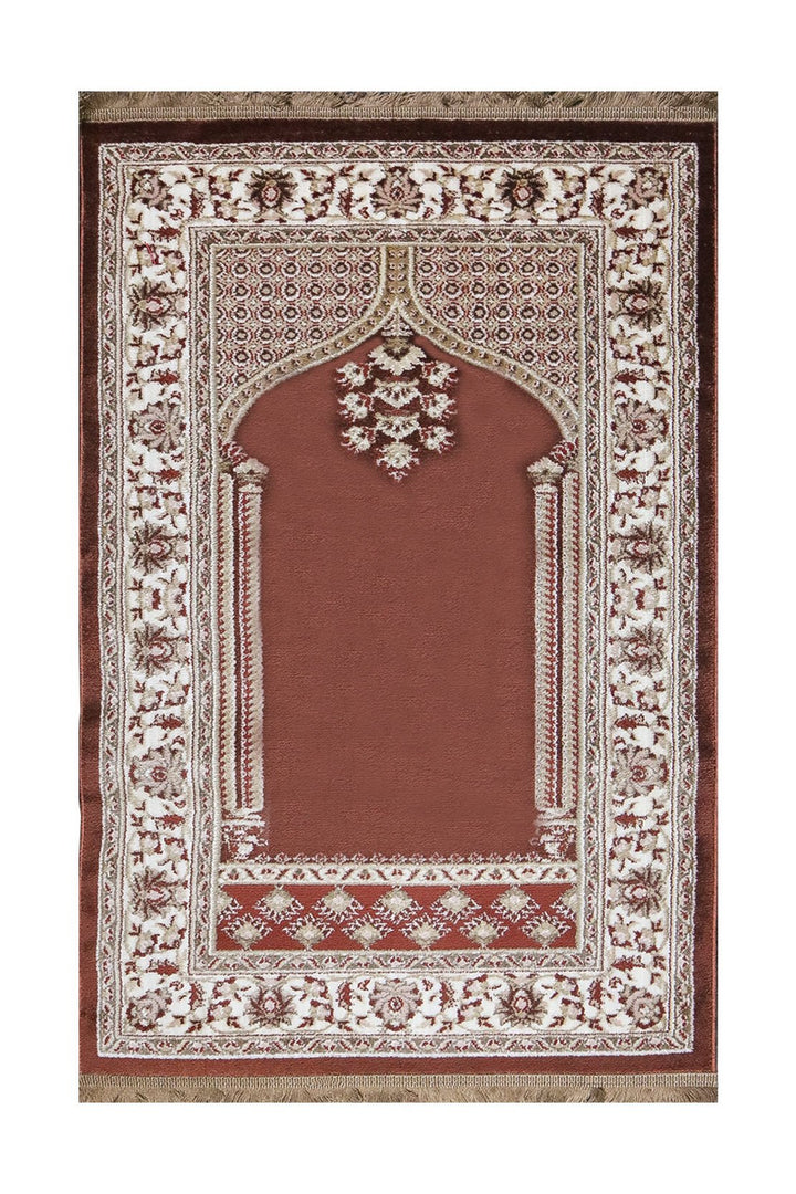 Turkish Style Acrylic Sajjadeh Prayers Mat -Red - Soft, Durable, and Easy to Clean - V Surfaces