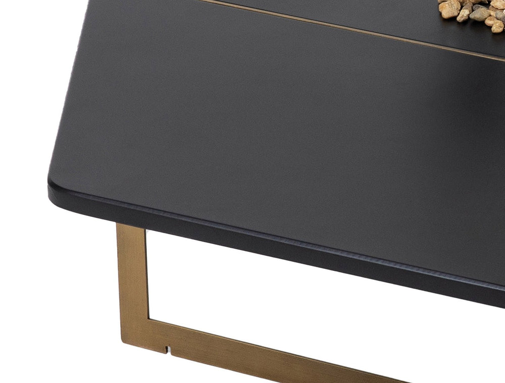 Turkish Table - MDF Paint - Black Table With Golden Design - V Surfaces