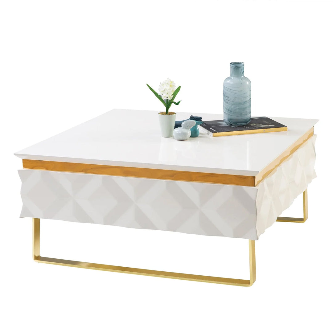 Turkish Table with Metal Leg - Cream - V Surfaces