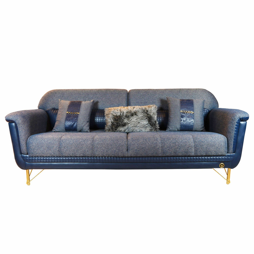 TURKISH TAKSIM SOFA 3 SEATER 1 PC BLUE - V Surfaces