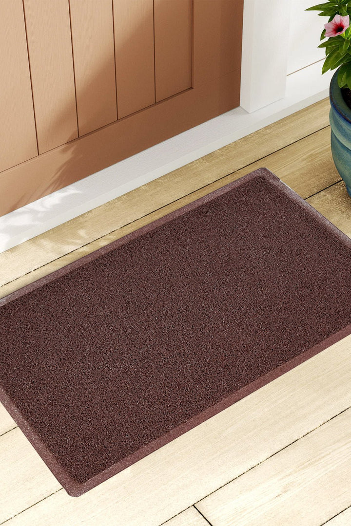 Ultra Door Mate Plain, Dirt-Trapper Jet-Washable Doormat for Indoor and Outdoor, Brown - V Surfaces