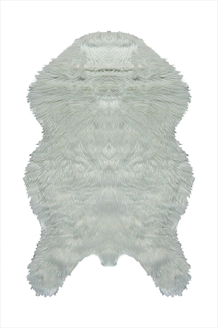 Wild Life (Sheep Fur) - 2.9 x 4.9 FT - White - Luxuriously Soft Fluffy Rug - V Surfaces