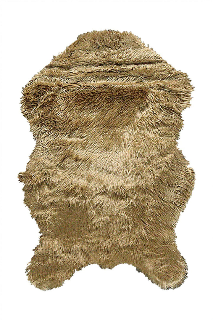 Wild Life (Sheep Fur) - 3.9 x 5.5 FT - Brown - Luxuriously Soft Fluffy Rug - V Surfaces