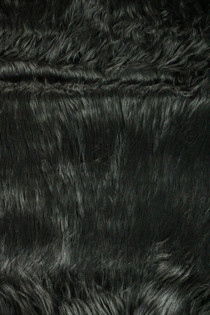 Wild Life (Sheep Fur) - 3.9 x 5.5 FT - Dark Gray - Luxuriously Soft Fluffy Rug - V Surfaces