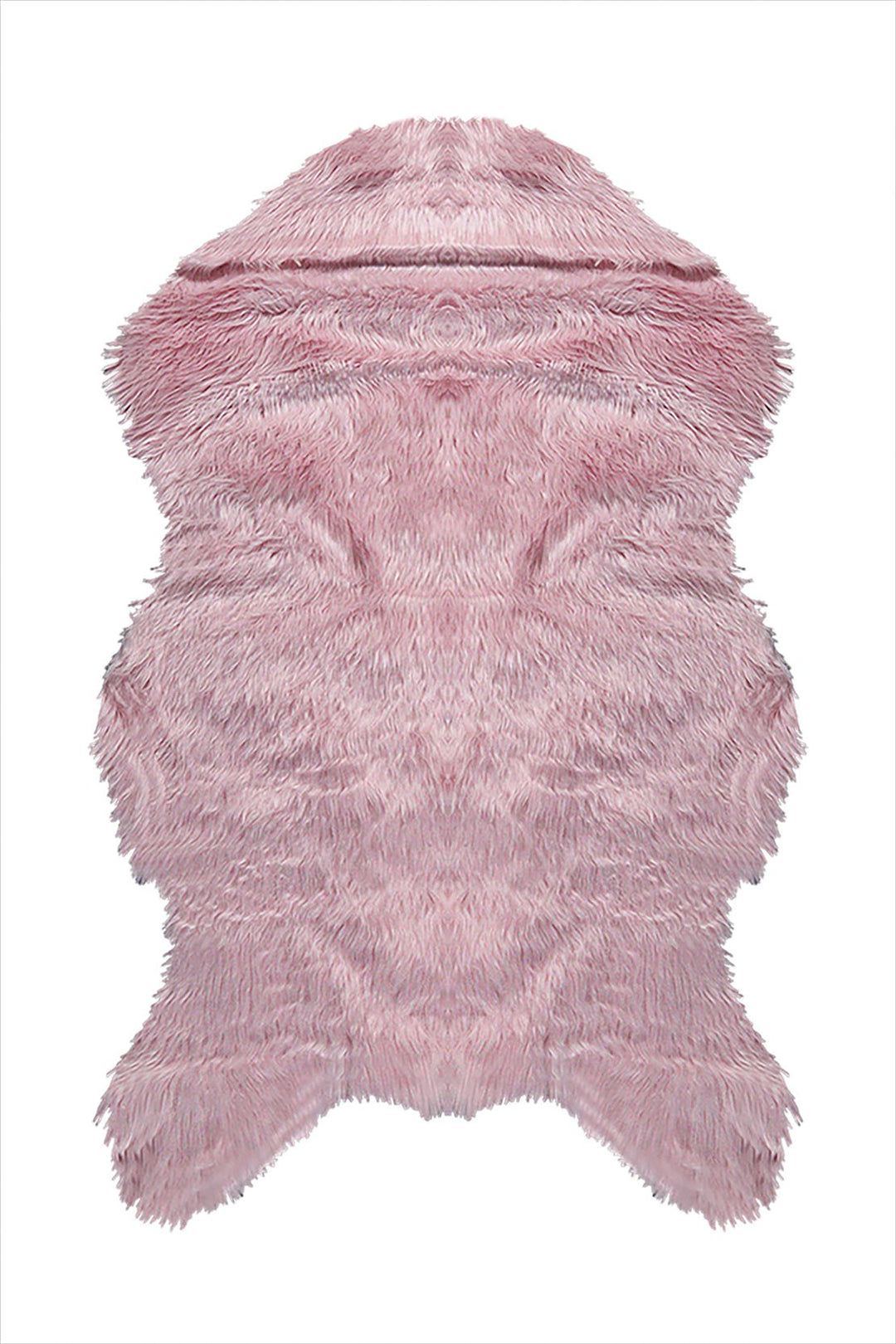 Wild Life (Sheep Fur) - 3.9 x 5.5 FT - Pink - Luxuriously Soft Fluffy Rug - V Surfaces